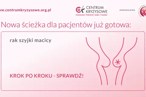Nowa ścieżka dla pacjentów: rak szyjki macicy. Poznaj objawy i dowiedz się, jak działać krok po kroku.
