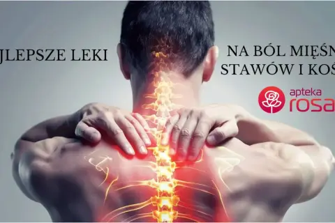 Mężczyzna z bólem kręgosłupa, ramion i karku. Apteka Rosa poleca leki, np. emoxen, na ból mięśni, stawów i kości.