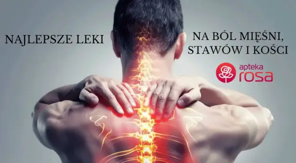 Mężczyzna z bólem kręgosłupa, ramion i karku. Apteka Rosa poleca leki, np. emoxen, na ból mięśni, stawów i kości.