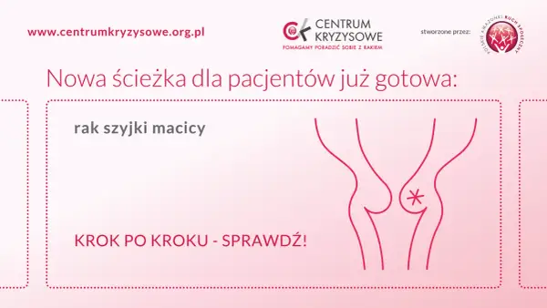Nowa ścieżka dla pacjentów: rak szyjki macicy. Poznaj objawy i dowiedz się, jak działać krok po kroku.