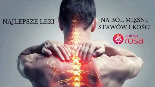Mężczyzna z bólem kręgosłupa, ramion i karku. Apteka Rosa poleca leki, np. emoxen, na ból mięśni, stawów i kości.